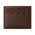 HUGO Brown Wallet and Matching Keychain Gift Set #1