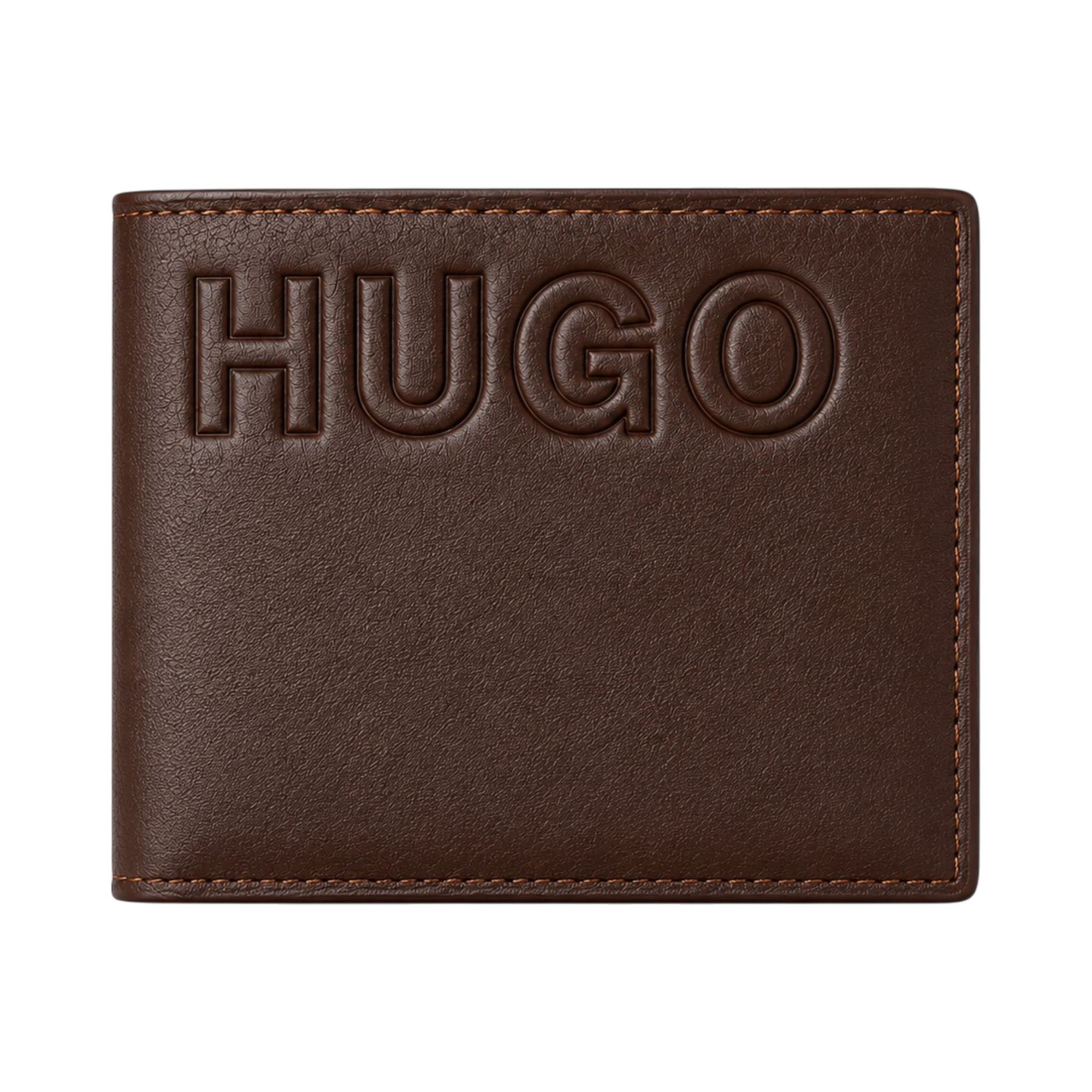 HUGO Brown Wallet and Matching Keychain Gift Set #1