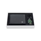 Lacoste Black Wallet and Matching Keychain Gift Set #1