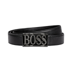BOSS Black Leather Wallet and Belt Gift Set #1