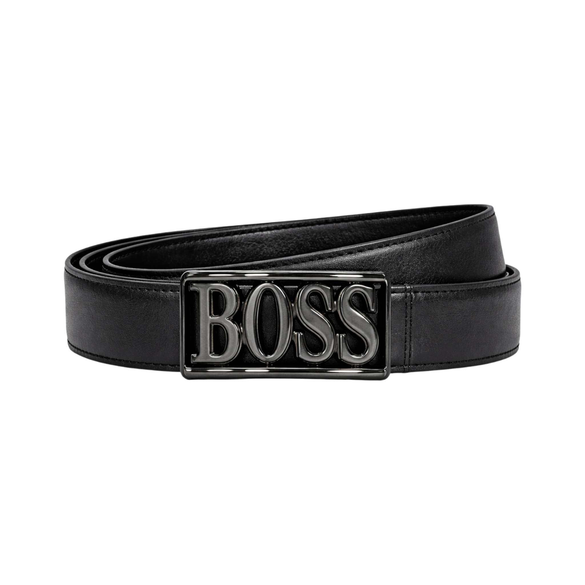 BOSS Black Leather Wallet and Belt Gift Set #1