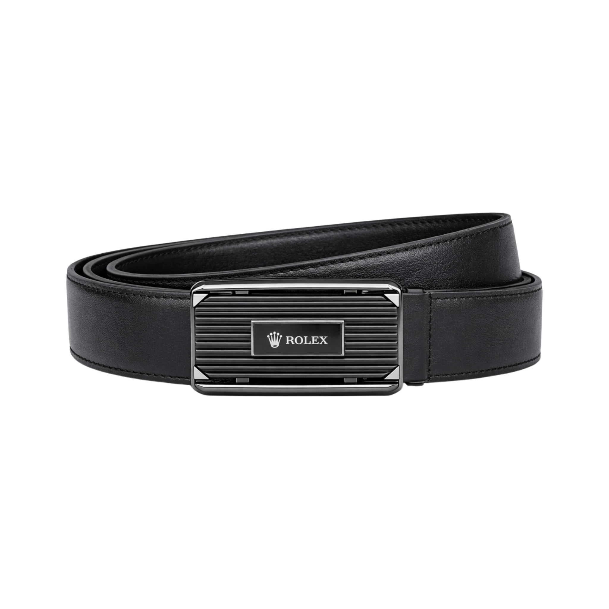 Rolex Black Leather Wallet and Belt Gift Set #1