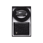 Rolex Black Leather Wallet and Belt Gift Set #1