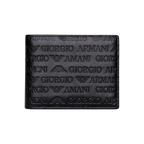 Giorgio Armani Black Leather Wallet and Belt Gift Set#1