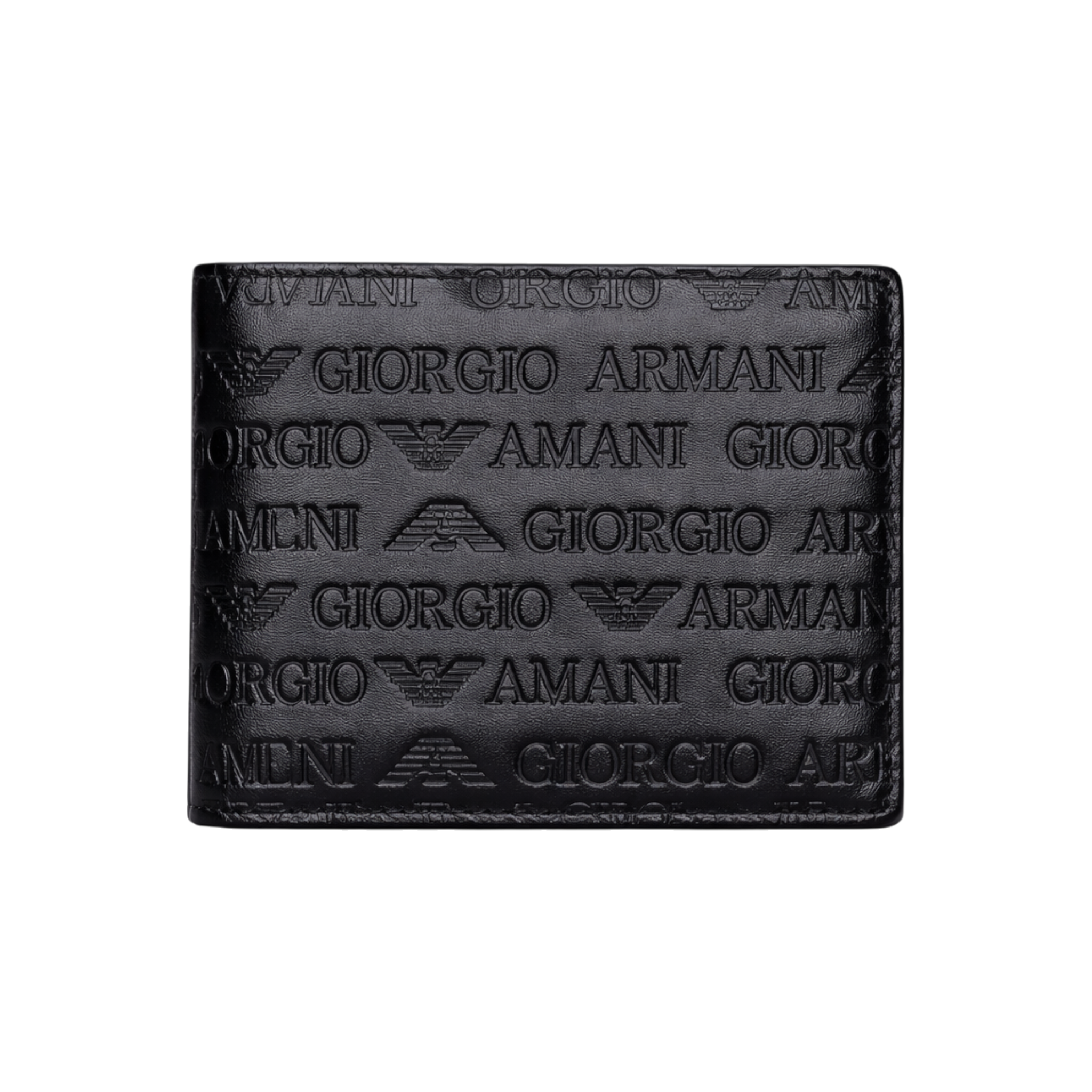 Giorgio Armani Black Leather Wallet and Belt Gift Set#1
