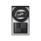 Lacoste Black Leather Wallet and Belt Gift Set #1
