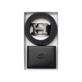 Hermes Black Leather Wallet and Belt Gift Set #1