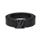 Louis Vuitton Black Leather Wallet and Belt Gift Set #1