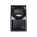 Prada Black Leather Wallet and Belt Gift Set #1