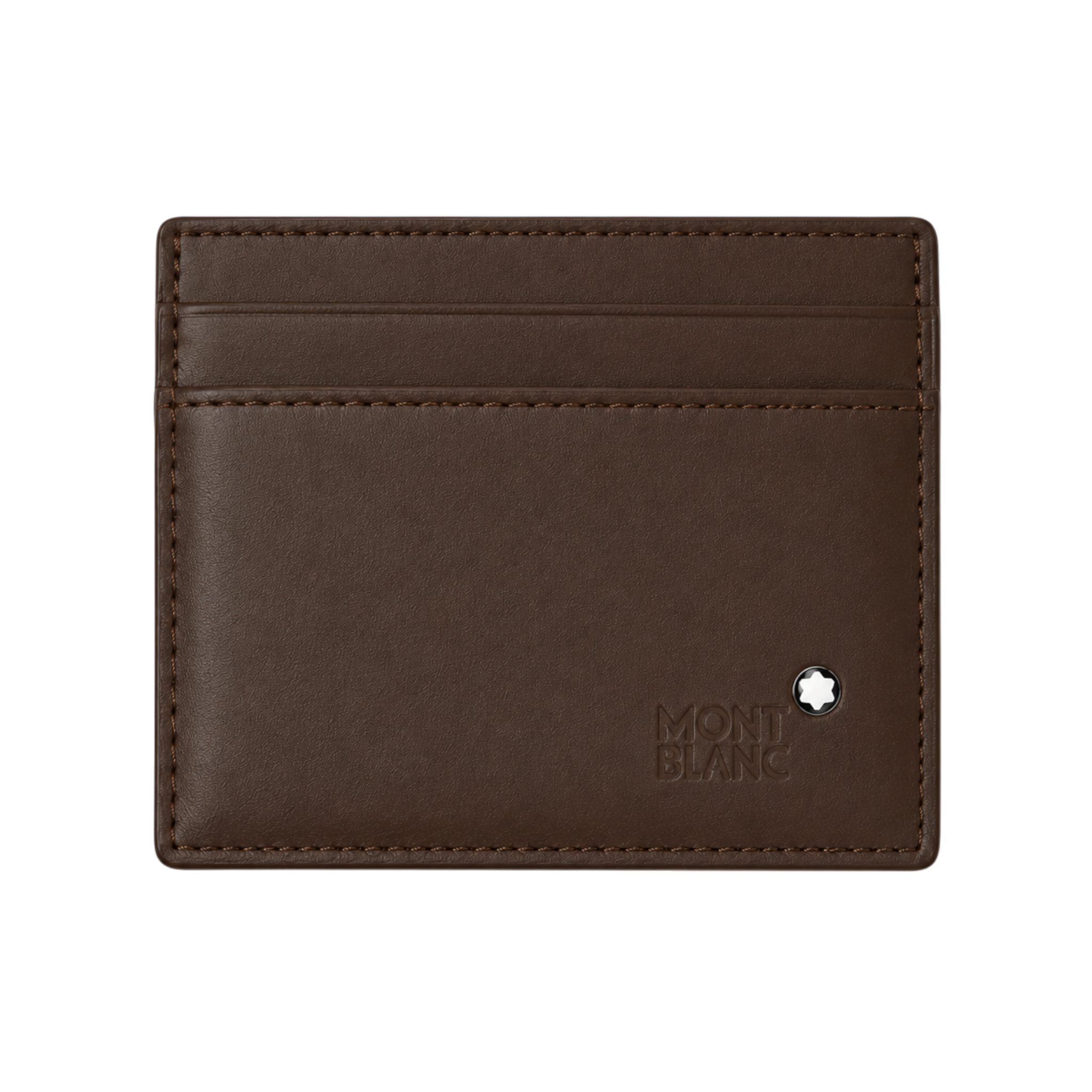 Mont Blanc Brown Leather Wallet, Card Holder and Keychain Gift Set