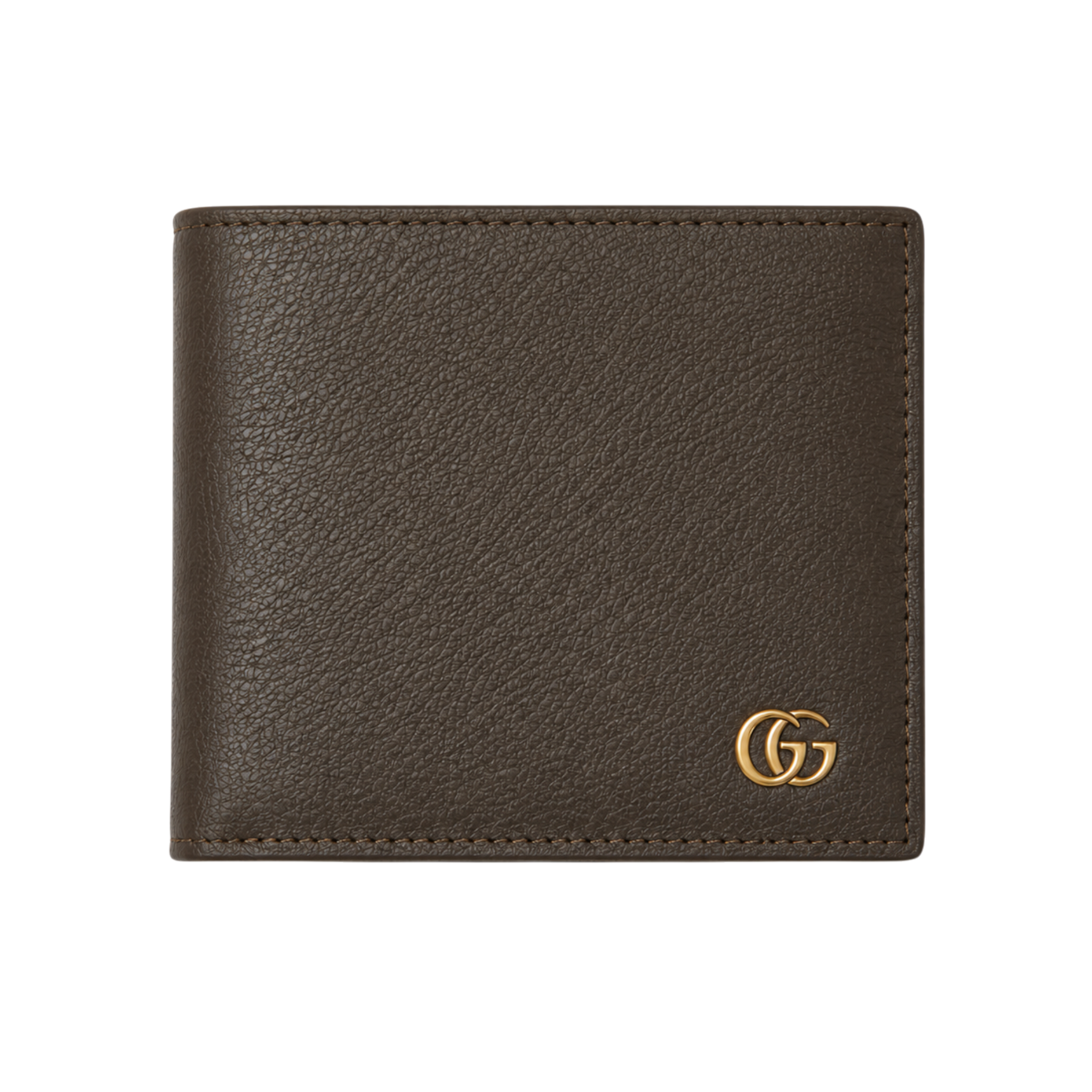 Gucci Brown Leather Wallet, Card Holder and Keychain Gift Set