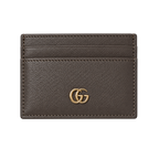 Gucci Brown Leather Wallet, Card Holder and Keychain Gift Set