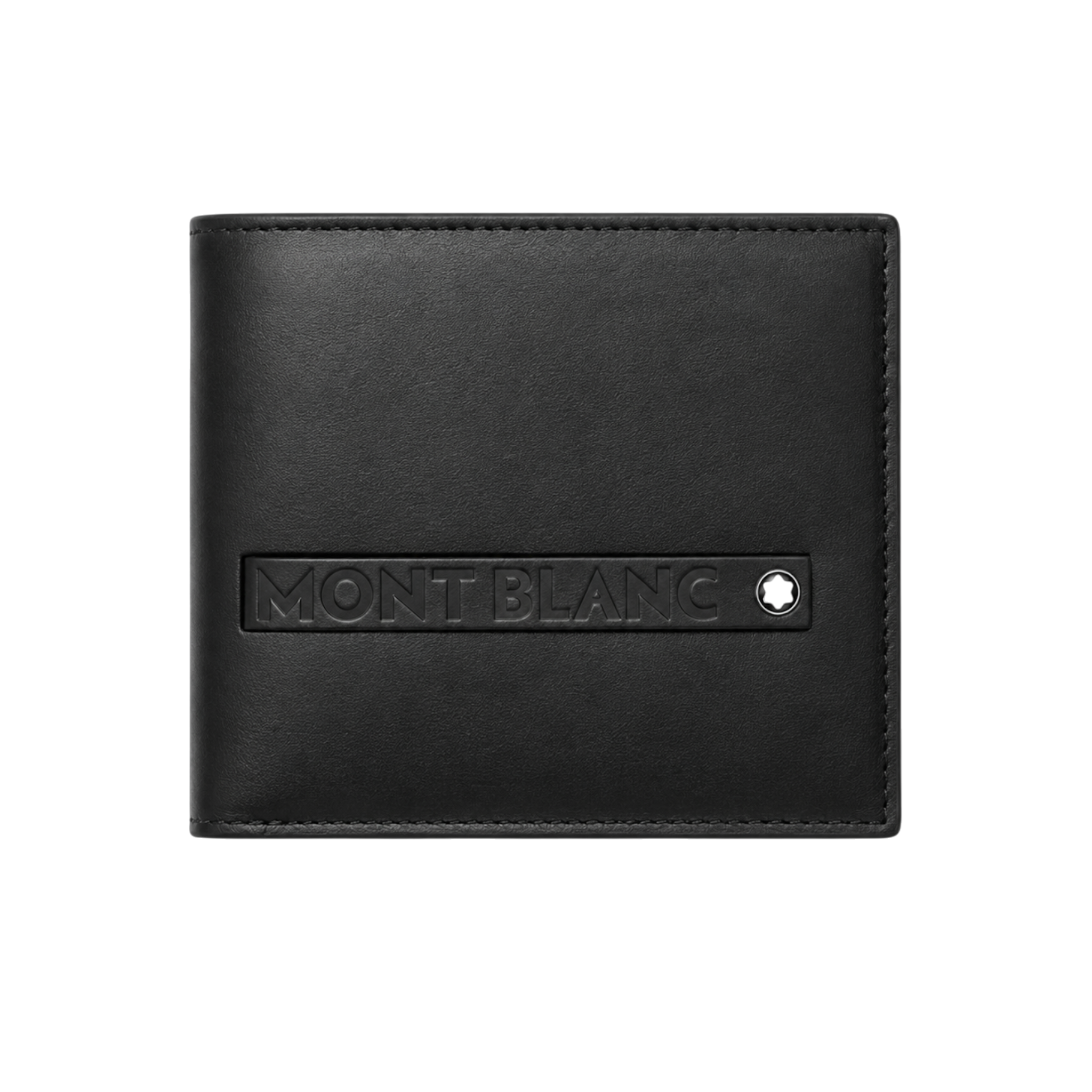 Mont Blanc Black Leather Wallet, Card Holder and Keychain Gift Set #1