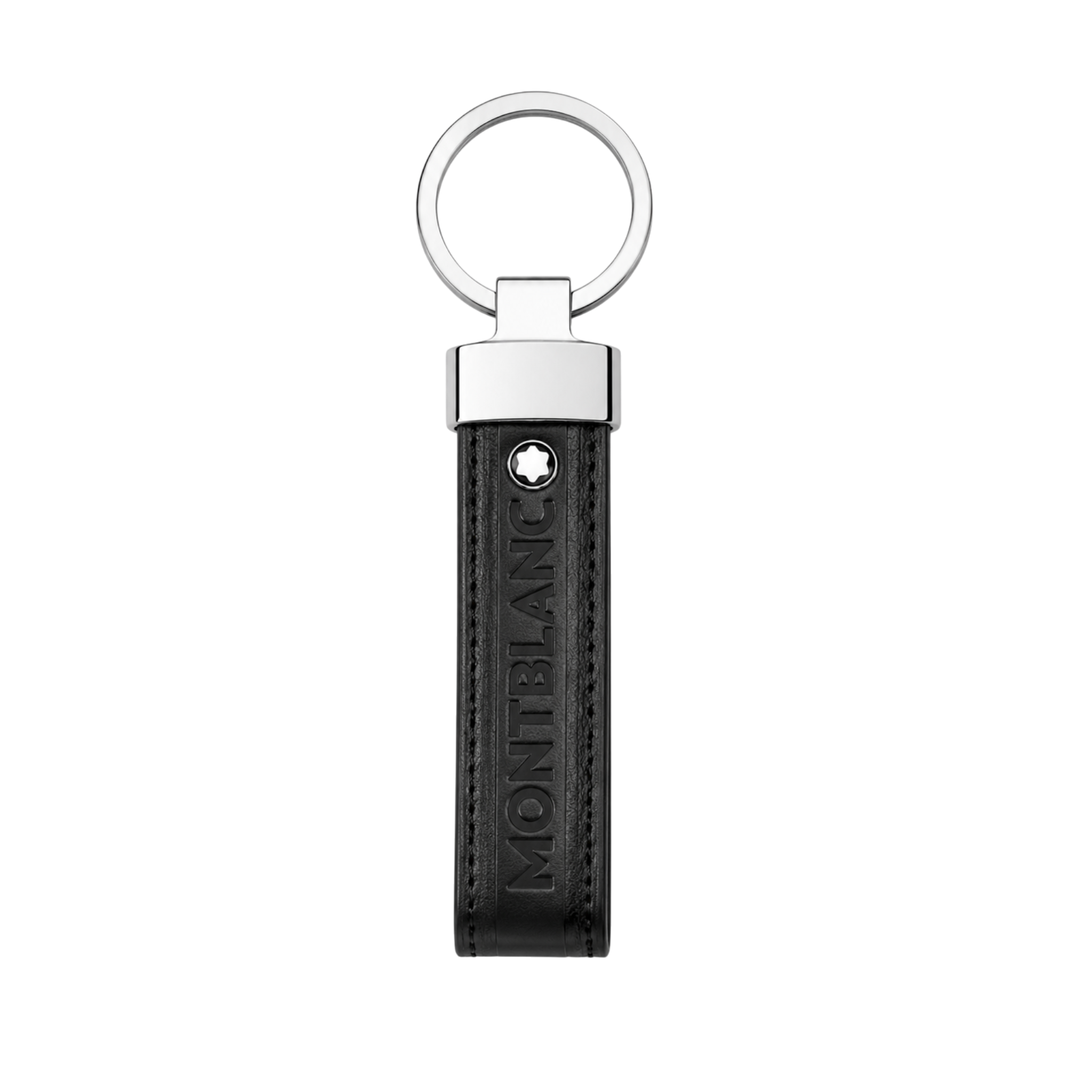 Mont Blanc Black Leather Wallet, Card Holder and Keychain Gift Set #1