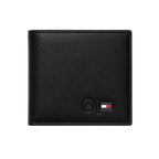 Tommy Black Leather Wallet, Card Holder and Keychain Gift Set #1
