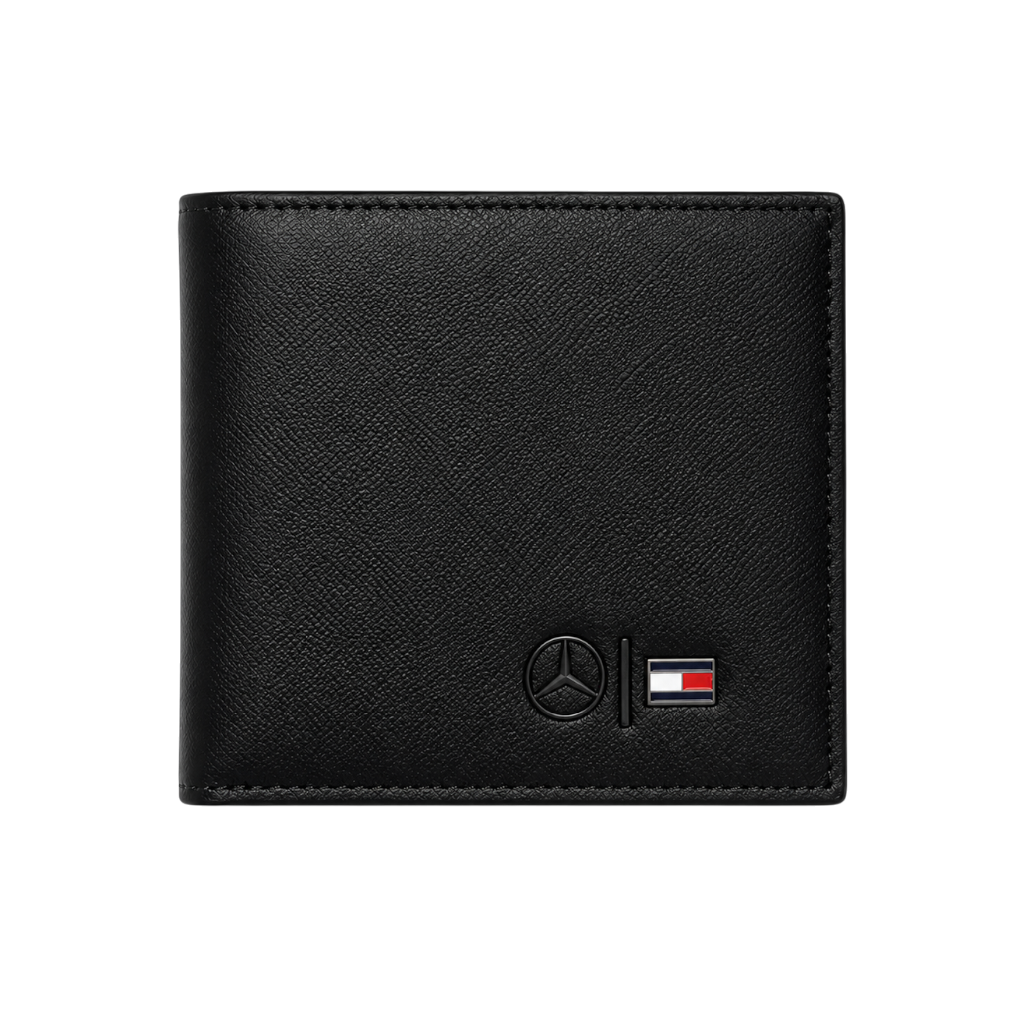 Tommy Black Leather Wallet, Card Holder and Keychain Gift Set #1