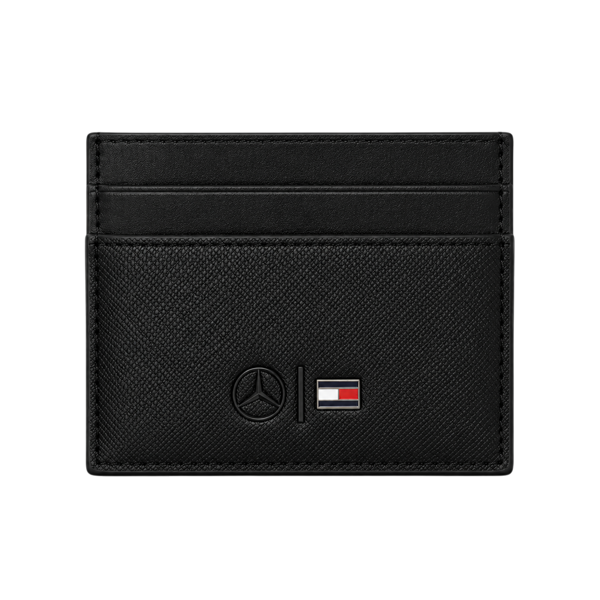 Tommy Black Leather Wallet, Card Holder and Keychain Gift Set #1