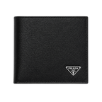 Prada Black Leather Wallet, Card Holder and Keychain Gift Set #1
