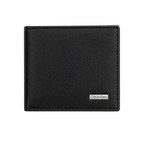 Calvin Klein Black Leather Wallet, Card Holder and Keychain Gift Set #1