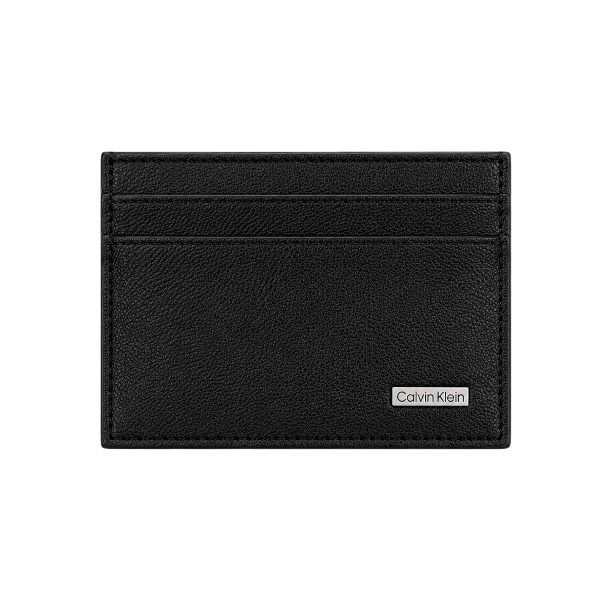 Calvin Klein Black Leather Wallet, Card Holder and Keychain Gift Set #1