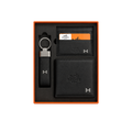 Hermès  Black Leather Wallet, Card Holder and Keychain Gift Set #1