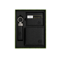 Gucci Black Leather Wallet, Card Holder and Keychain Gift Set
