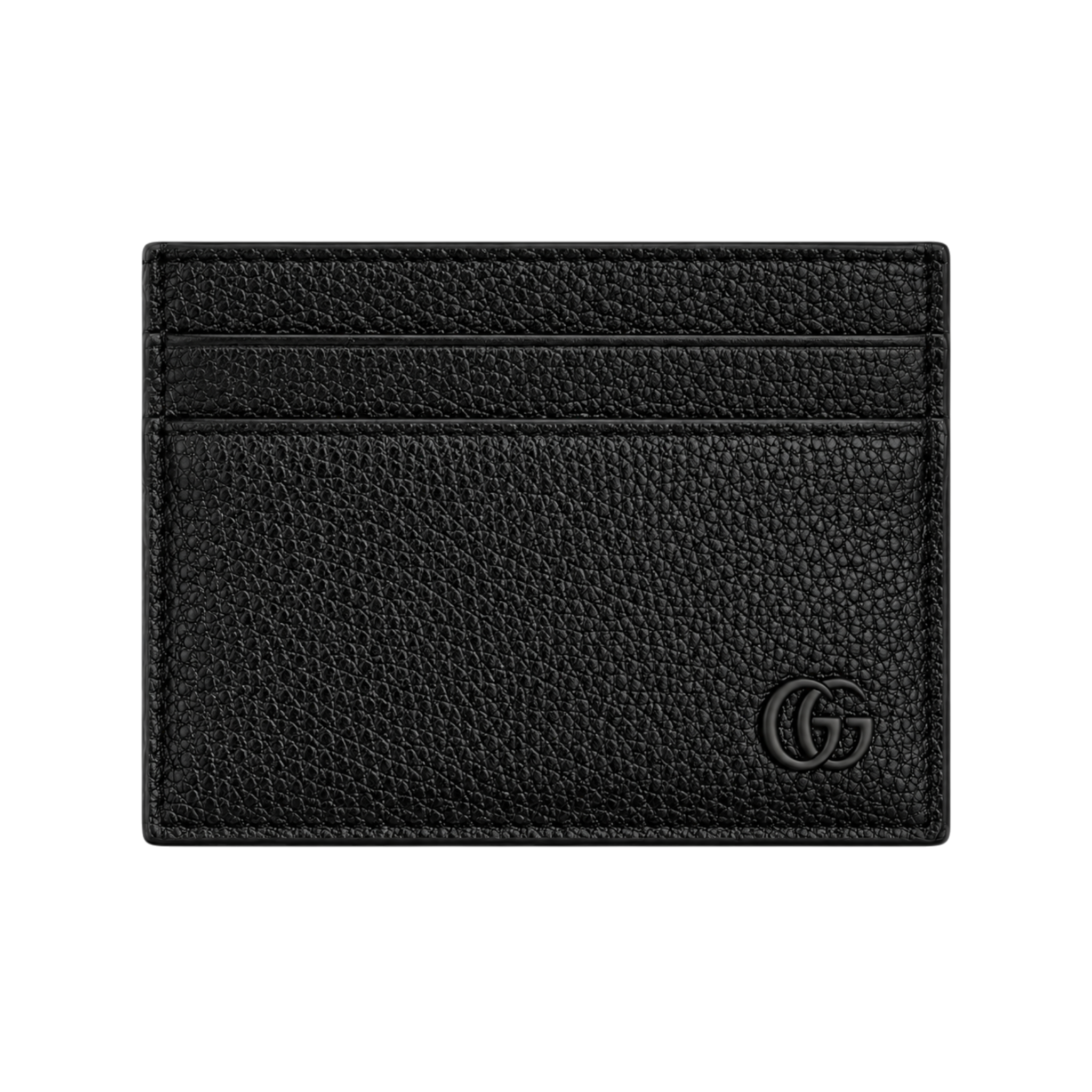 Gucci Black Leather Wallet, Card Holder and Keychain Gift Set