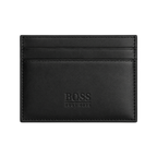 BOSS Black Leather Wallet, Card Holder and Keychain Gift Set #1