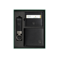 Rolex Black Leather Wallet, Card Holder and Keychain Gift Set #1