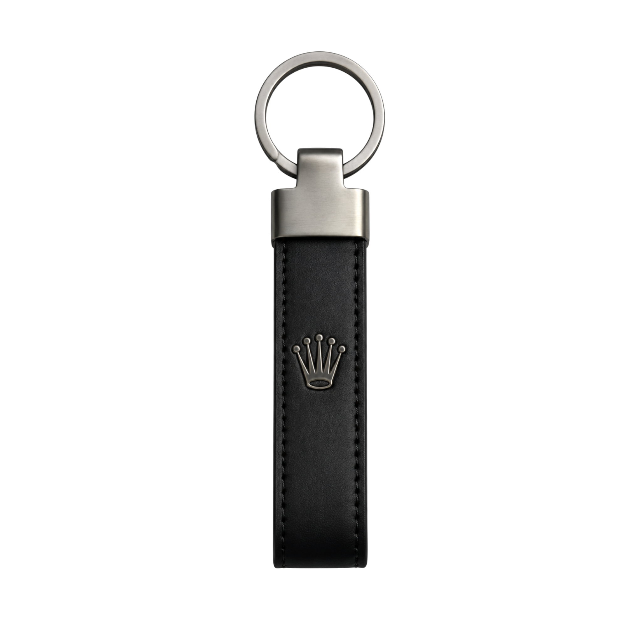 Rolex Black Leather Wallet, Card Holder and Keychain Gift Set #1