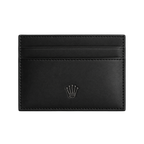 Rolex Black Leather Wallet, Card Holder and Keychain Gift Set #1