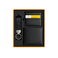Louis Vuitton Black Leather Wallet, Card Holder and Keychain Gift Set #1