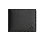 Louis Vuitton Black Leather Wallet, Card Holder and Keychain Gift Set #1