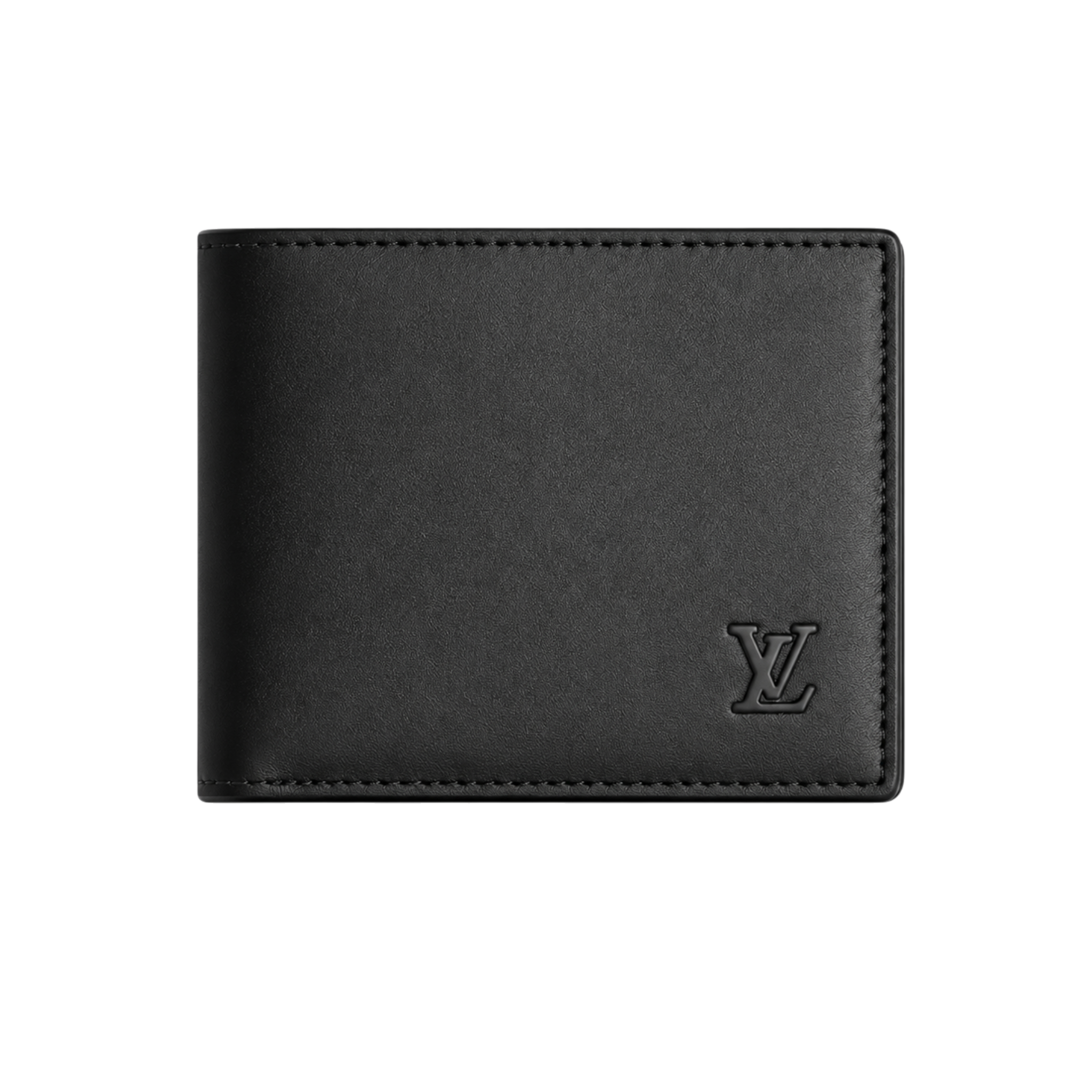 Louis Vuitton Black Leather Wallet, Card Holder and Keychain Gift Set #1