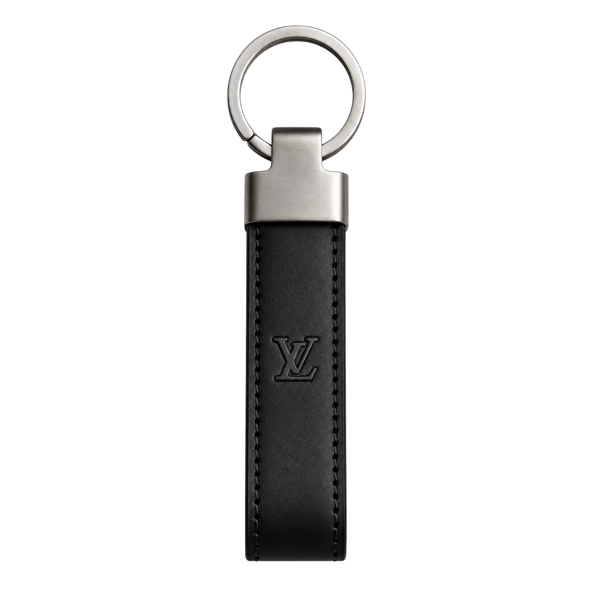 Louis Vuitton Black Leather Wallet, Card Holder and Keychain Gift Set #1