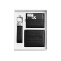 Calvin Klein Black Leather Wallet, Card Holder and Keychain Gift Set #2