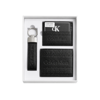 Calvin Klein Black Leather Wallet, Card Holder and Keychain Gift Set #2
