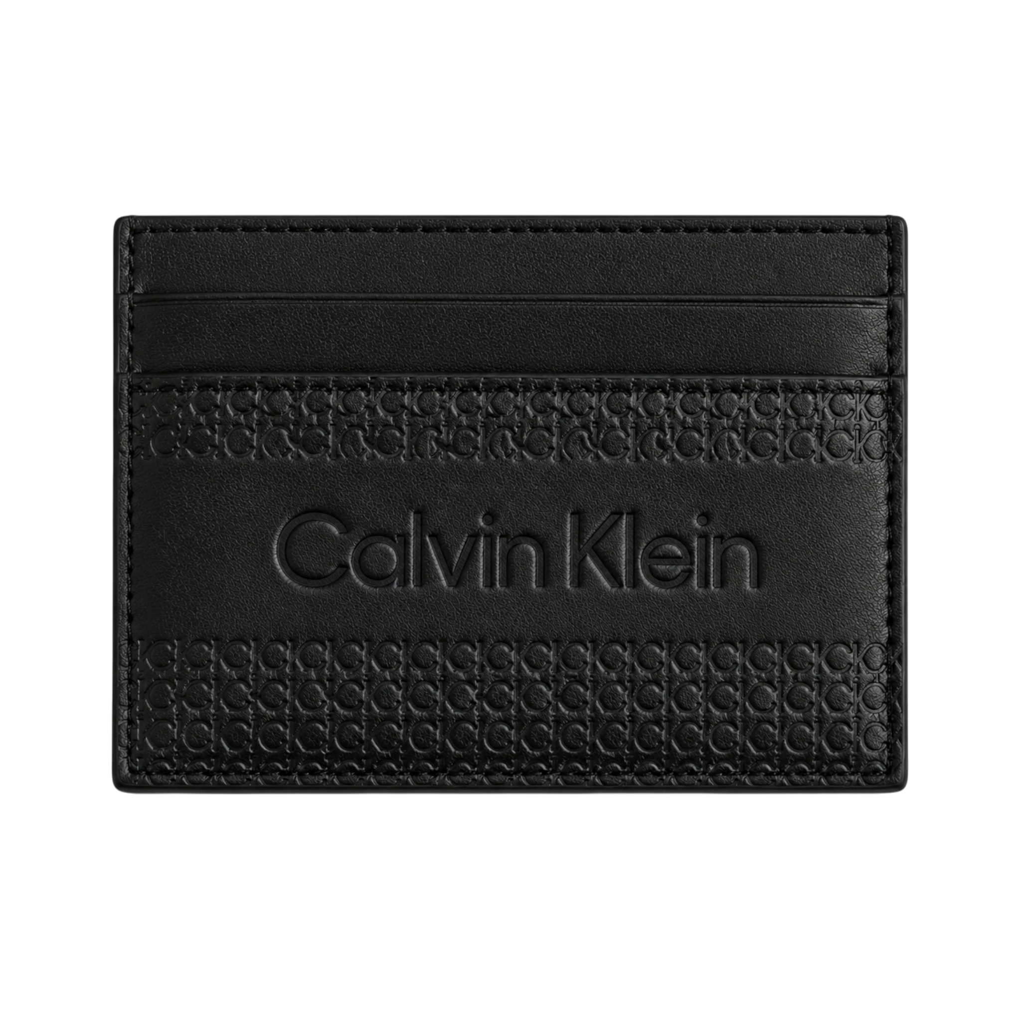 Calvin Klein Black Leather Wallet, Card Holder and Keychain Gift Set #2