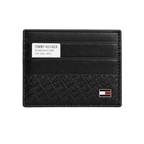 Tommy Black Leather Wallet, Card Holder and Keychain Gift Set #2