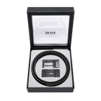 BOSS Black Leather Two Faces Belt Set