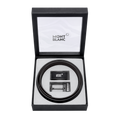 Mont Blanc Brown Leather Two Faces Belt Set