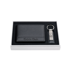 Calvin Klein Black Wallet and Matching Keychain Gift Set #1