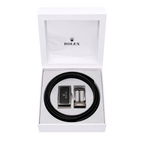 Rolex Black Leather Two Faces Belt Set