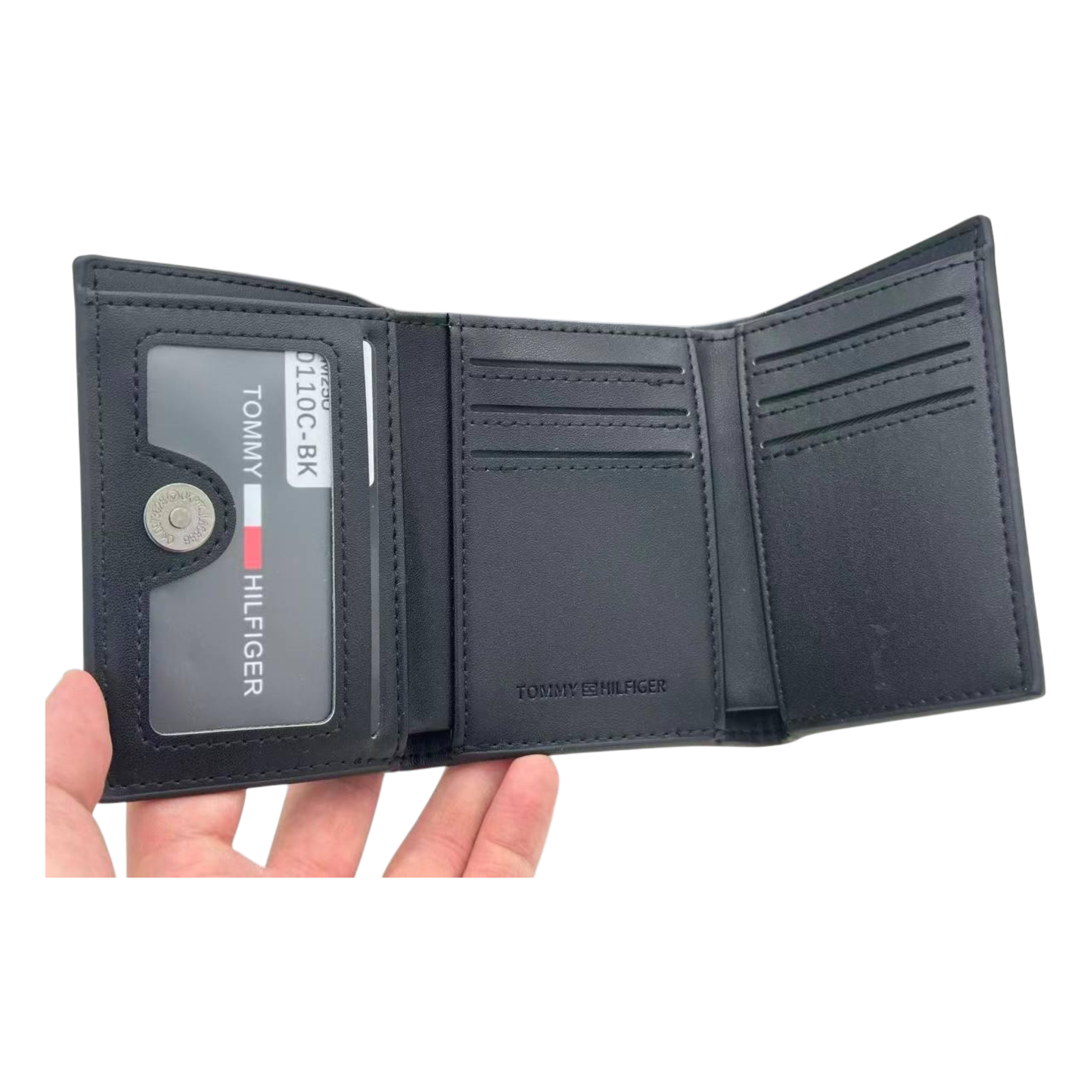 Tommy Black Leather Wallet #3
